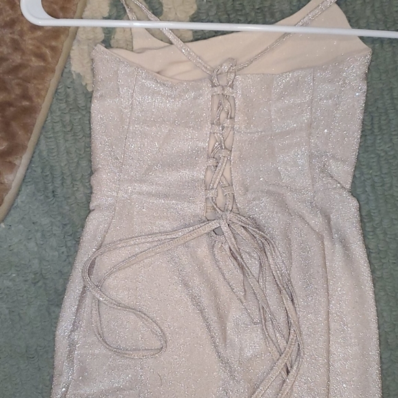 Sparkly nude mini dress - Picture 6 of 12